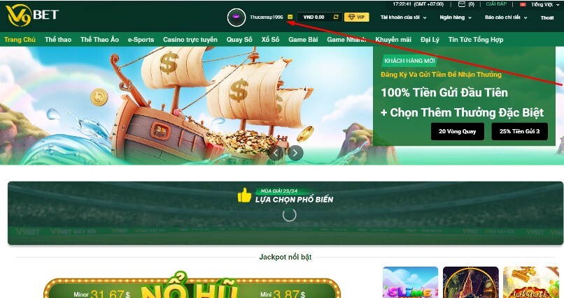 Hướng dẫn đổi mật khẩu V9bet