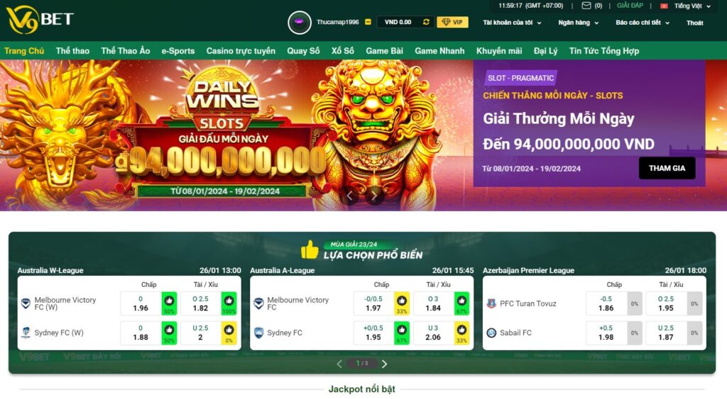 Lỗi hệ thống của V9bet